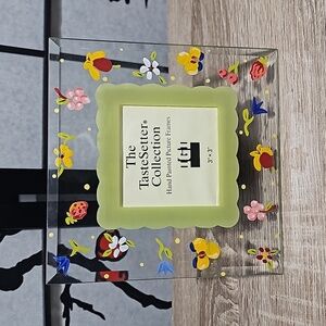 TasteSetter Collection Glass Frame for 3x3 Prints Floral Home Decor